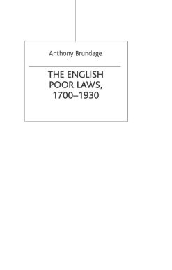 The English Poor Laws 1700-1930