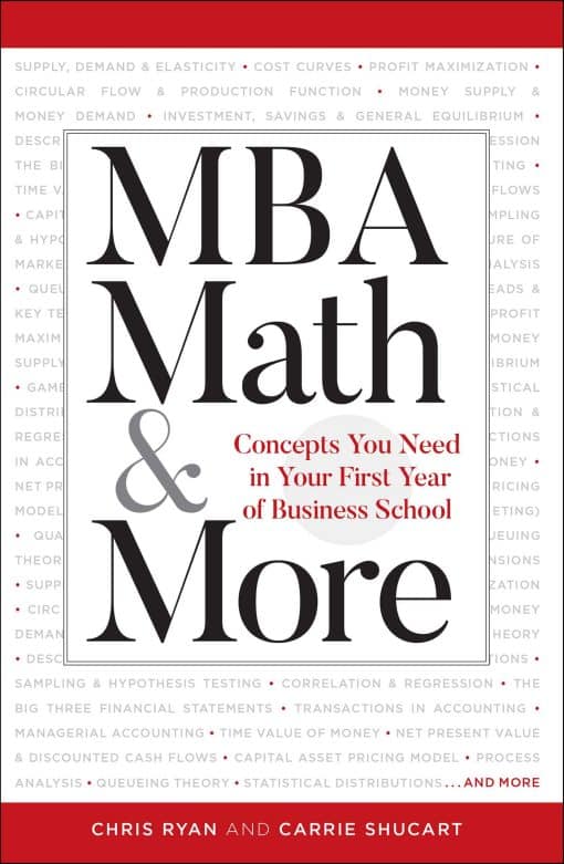 MBA Math & More: Concepts You Need in First Year Business School