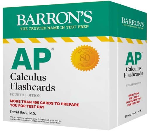 AP Calculus Flashcards, Fourth Edition: Up-to-Date Review and Practice + Sorting Ring for Custom Study