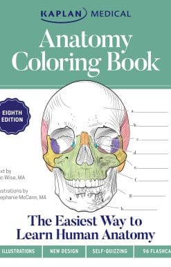 Anatomy Coloring Book with 450+ Realistic Medical Illustrations with Quizzes for Each + 96 Perforated Flashcards of Muscle Origin, Insertion, Action, and Innervation