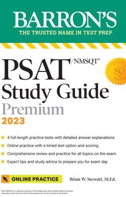 PSAT/NMSQT Study Guide, 2023: Comprehensive Review with 4 Practice Tests + an Online Timed Test Option