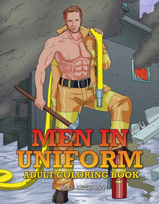 Men in Uniform Adult Coloring Book