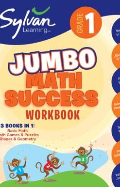 3 Books In 1--Basic Math, Math Games and Puzzles, Shapes and Geometry; Activities, Exercises, and Tips to Help Catch Up, Keep Up, and Get Ahead: 1st Grade Jumbo Math Success Workbook