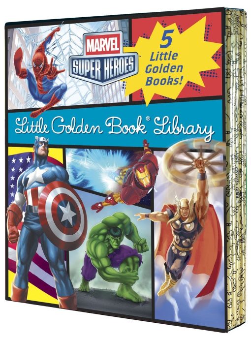 Marvel Super Heroes Little Golden Book Library: 5-Book Boxed Set: Spider-Man, Hulk, Iron Man, Captain America, The Avengers