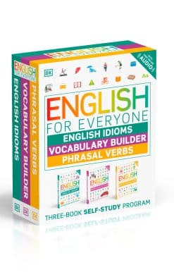 English for Everyone English Idioms, Vocabulary Builder, Phrasal Verbs 3 Book Box Set