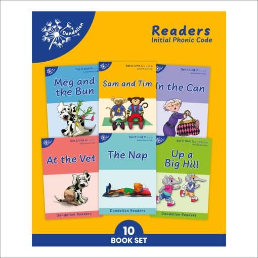 Phonic Books Dandelion Readers Set 2 Units 1-10 Sam and Tim (Alphabet Code Blending 4 and 5 Sound Words): Decodable Books for Beginner Readers Alphabet Code Blending 4 and 5 Sound Words