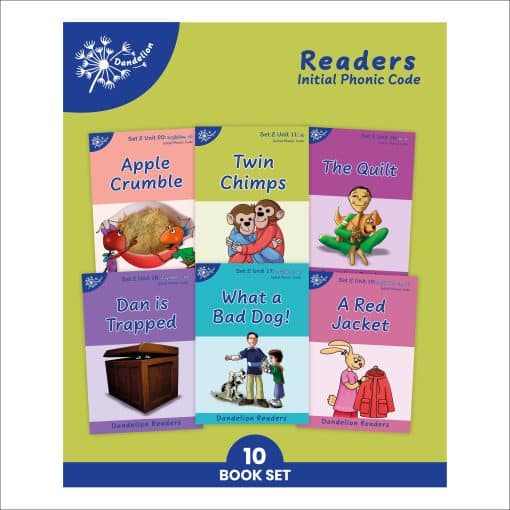 Decodable Books for Beginner Readers Two Letter Spellings sh, ch, th, ng, qu, wh, -ed, -ing, -le: Phonic Books Dandelion Readers Set 2 Units 11-20 Twin Chimps (Two Letter Spellings sh, ch, th, ng, qu, wh, -ed, -ing, -le)