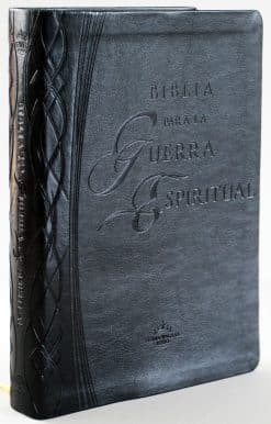 RVR 1960 Biblia para la guerra espiritual negra / Spiritual Warfare Bible, Black Imitation Leather