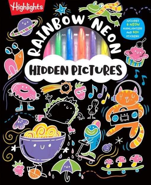 Rainbow Neon Hidden Pictures: