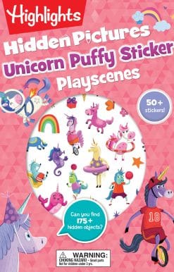 Unicorn Sticker Activity Book, 50+ Reusable Stickers, Decorate Pictures and Solve Puzzles, Sticker Book for Kids: Unicorn Hidden Pictures Puffy Sticker Playscenes