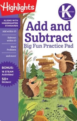 Kindergarten Add and Subtract Big Fun Practice Pad