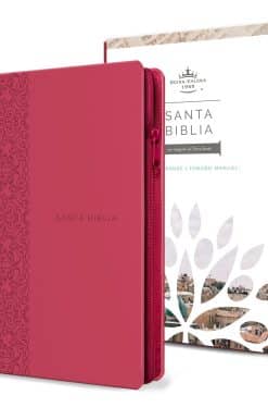 Biblia Reina Valera 1960 letra grande. Símil piel fucsia, cremallera, tamaño manual / Spanish Holy Bible RVR 1960. Handy Size, Large Print, Leathersoft, Zipp
