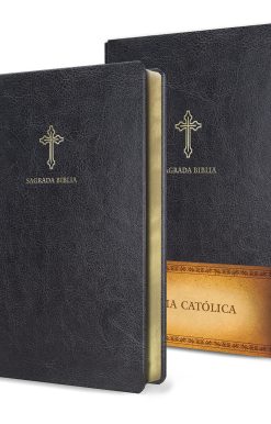 Biblia Católica en español. Símil piel negro, tamaño compacto / Catholic Bible. Spanish-Language, Leathersoft, Black, Compact