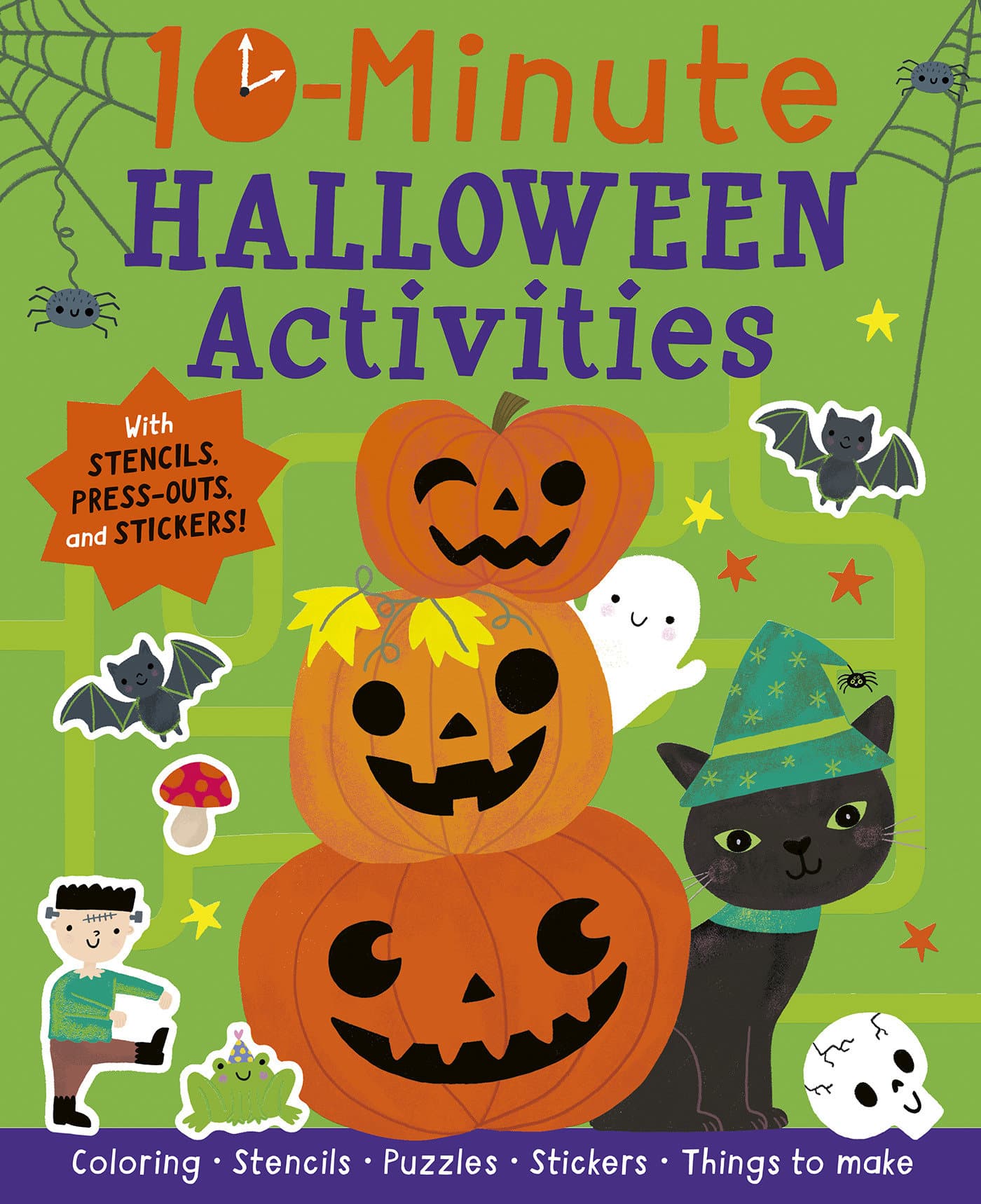 9781664340831 10-Minute Halloween Activities: With Stencils, Press-Outs, and Stickers!