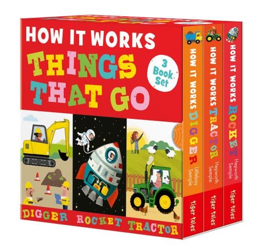 How it Works: Things That Go 3-Book Boxed Set: Digger; Rocket; Tractor