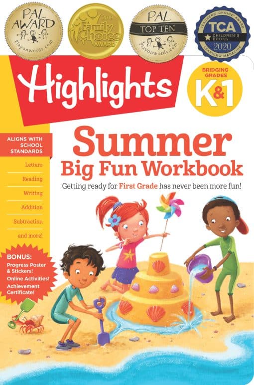 Ready for First Grade at Home, First Grade Summer Workbook with Letters, Reading, Writing, Addition, Subtraction and More: Summer Big Fun Workbook Bridging Grades K & 1