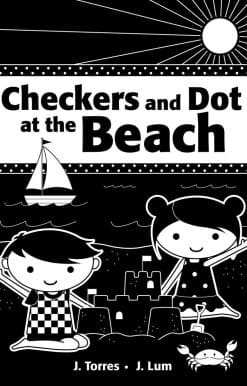 Checkers and Dot at the Beach