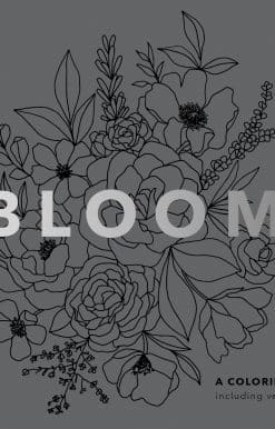Bloom (Mini): Pocket-Sized Stocking Stuffer 5-Minute Floral Coloring Book for Kids, Teens and Adults
