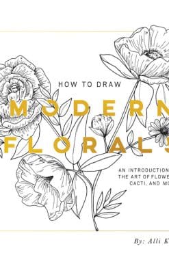 How To Draw Modern Florals (Mini): A Pocket-Sized Road Trip Book (Christmas Stocking Stuffer Edition)
