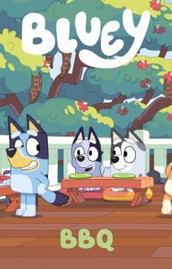 Bingo is helping with the family BBQ. She sets the table, mops the muddy floor and makes a delicious salad. But with so much to do, will she ever get time to relax in her relaxer chair?Join Bluey, Bingo and the family for a BBQ in this hilarious board book."Isn't anyone going to mention the salads?!"Don’t miss these other awesome Bluey books:Bluey: DoctorBluey: CharadesBluey: Road TripBluey is an Emmy award-winning Australian children's television programme following the adventures of a loveable six-year-old Blue Heeler Puppy, Bluey and her family. It’s currently showing on Disney+, BBC iPlayer and CBeebies in the UK. Bluey enjoys exploring the world and using her imagination to turn everyday life into an amazing adventure. Join Bluey in this fun collection of story, activity and novelty books that celebrate play.