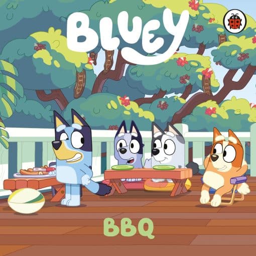 Bingo is helping with the family BBQ. She sets the table, mops the muddy floor and makes a delicious salad. But with so much to do, will she ever get time to relax in her relaxer chair?Join Bluey, Bingo and the family for a BBQ in this hilarious board book."Isn't anyone going to mention the salads?!"Don’t miss these other awesome Bluey books:Bluey: DoctorBluey: CharadesBluey: Road TripBluey is an Emmy award-winning Australian children's television programme following the adventures of a loveable six-year-old Blue Heeler Puppy, Bluey and her family. It’s currently showing on Disney+, BBC iPlayer and CBeebies in the UK. Bluey enjoys exploring the world and using her imagination to turn everyday life into an amazing adventure. Join Bluey in this fun collection of story, activity and novelty books that celebrate play.