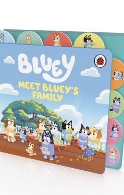 Meet Bluey’s family! Get to know Bingo, Muffin, Granny and the rest of the Heeler family.Follow the tabs in this chunky board book and discover something new about Bluey’s family members.Perfect for the biggest Bluey fans!Don’t miss these other awesome Bluey books:Bluey: Bluey and Bingo’s Book of Singy ThingsBluey: I Love My FamilyBluey: What Games Should We Play?Bluey is an Emmy award-winning Australian children's television programme following the adventures of a loveable six-year-old Blue Heeler Puppy, Bluey and her family. It’s currently showing on Disney+, BBC iPlayer and CBeebies in the UK. Bluey enjoys exploring the world and using her imagination to turn everyday life into an amazing adventure. Join Bluey in this fun collection of story, activity and novelty books that celebrate play.