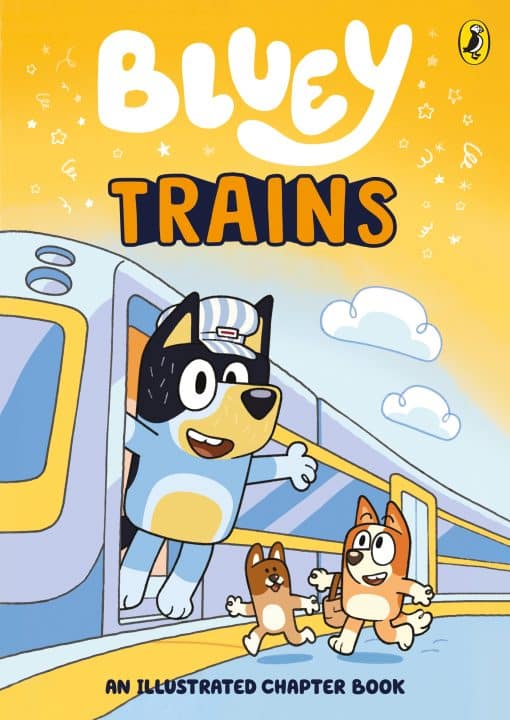 Join Bluey and Bingo as they play a game of trains in this fun-filled fiction novel!As Dr Glenda and her daughter Poppy catch their train to work and day-care, some other passengers are up to mischief . . . what could go wrong?"The next train will be a bit late, due to an ongoing passenger incident.""The polar bear escaped!"This hilarious and brilliantly illustrated chapter book is perfect for 6+ readers and Bluey fans.All aboard and join the adventure!Try Bluey: Taxi for more chapter book reading fun!Bluey is an Emmy award-winning Australian children's television programme following the adventures of a loveable six-year-old Blue Heeler Puppy, Bluey and her family. It’s currently showing on Disney+, BBC iPlayer and CBeebies in the UK. Bluey enjoys exploring the world and using her imagination to turn everyday life into an amazing adventure. Join Bluey in this fun collection of story, activity and novelty books that celebrate play.