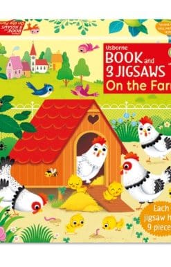 Usborne Book and 3 Jigsaws: On the Farm