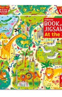 Usborne Book and Jigsaw At the Zoo