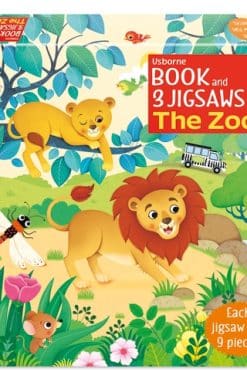 Usborne Book and 3 Jigsaws: The Zoo