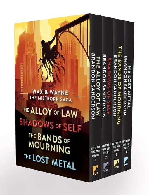 Wax and Wayne, The Mistborn Saga Boxed Set: Alloy of Law, Shadows of Self, Bands of Mourning, and The Lost Metal